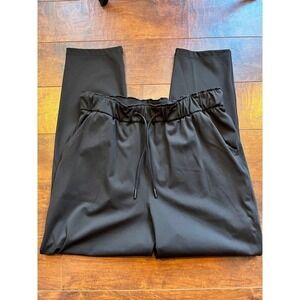 Lululemon Keep Moving Pants 10 Black 7/8 High Rise Nulu Sweat Wick Drawcord